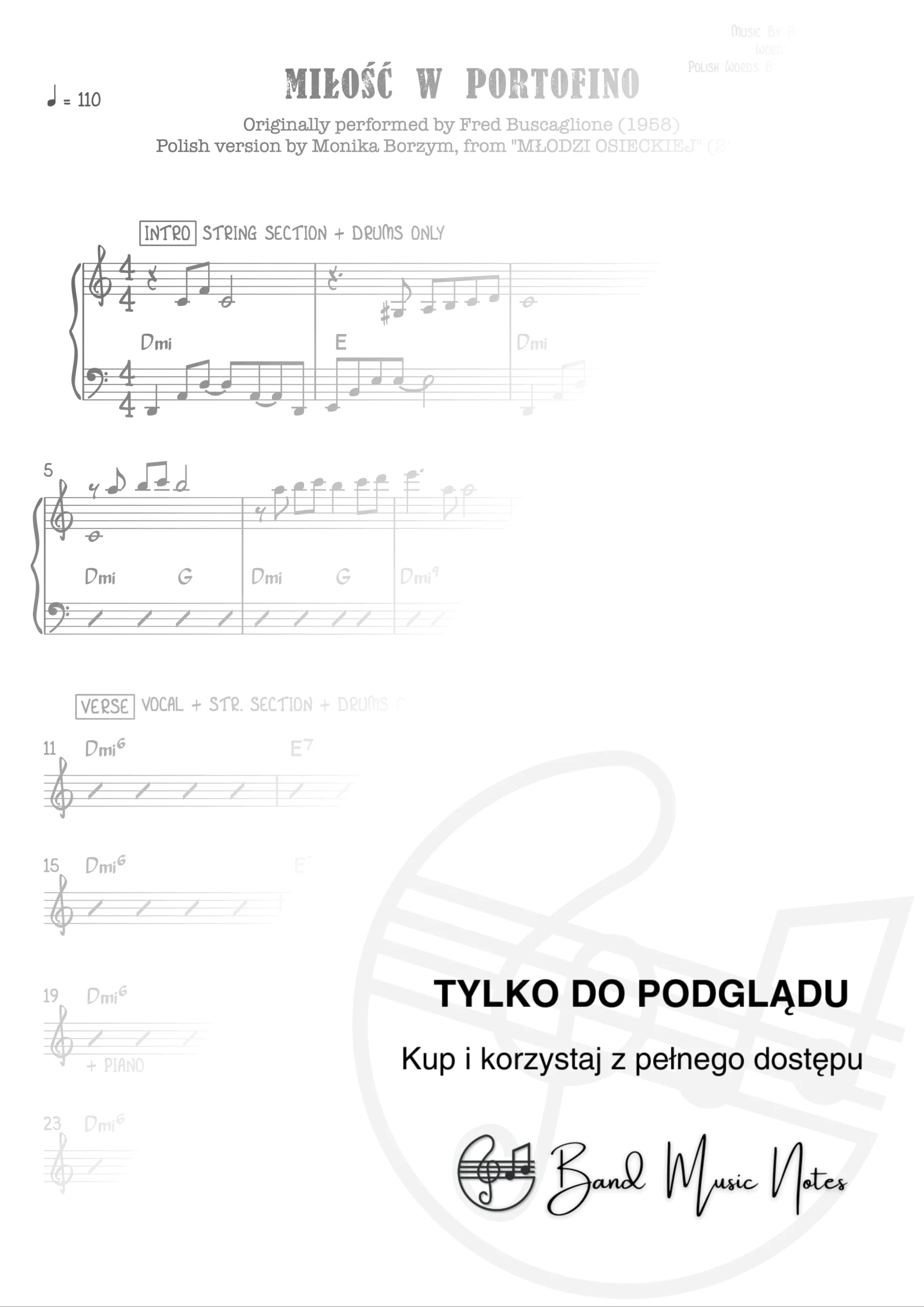 Monika Borzym - Miłość w Portofino - Band Score_0001