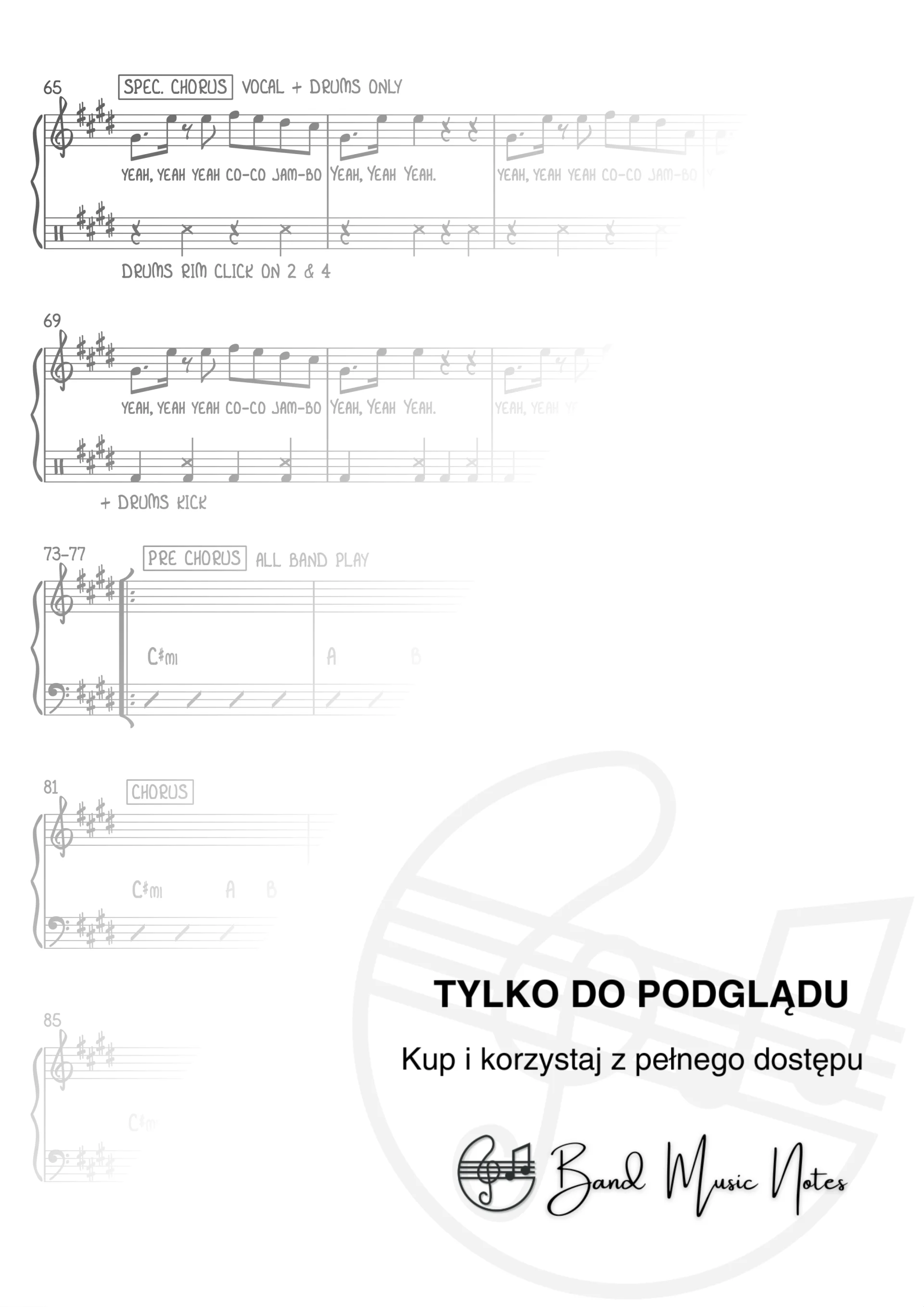 Mr. President - Coco Jambo - Band Score_0003