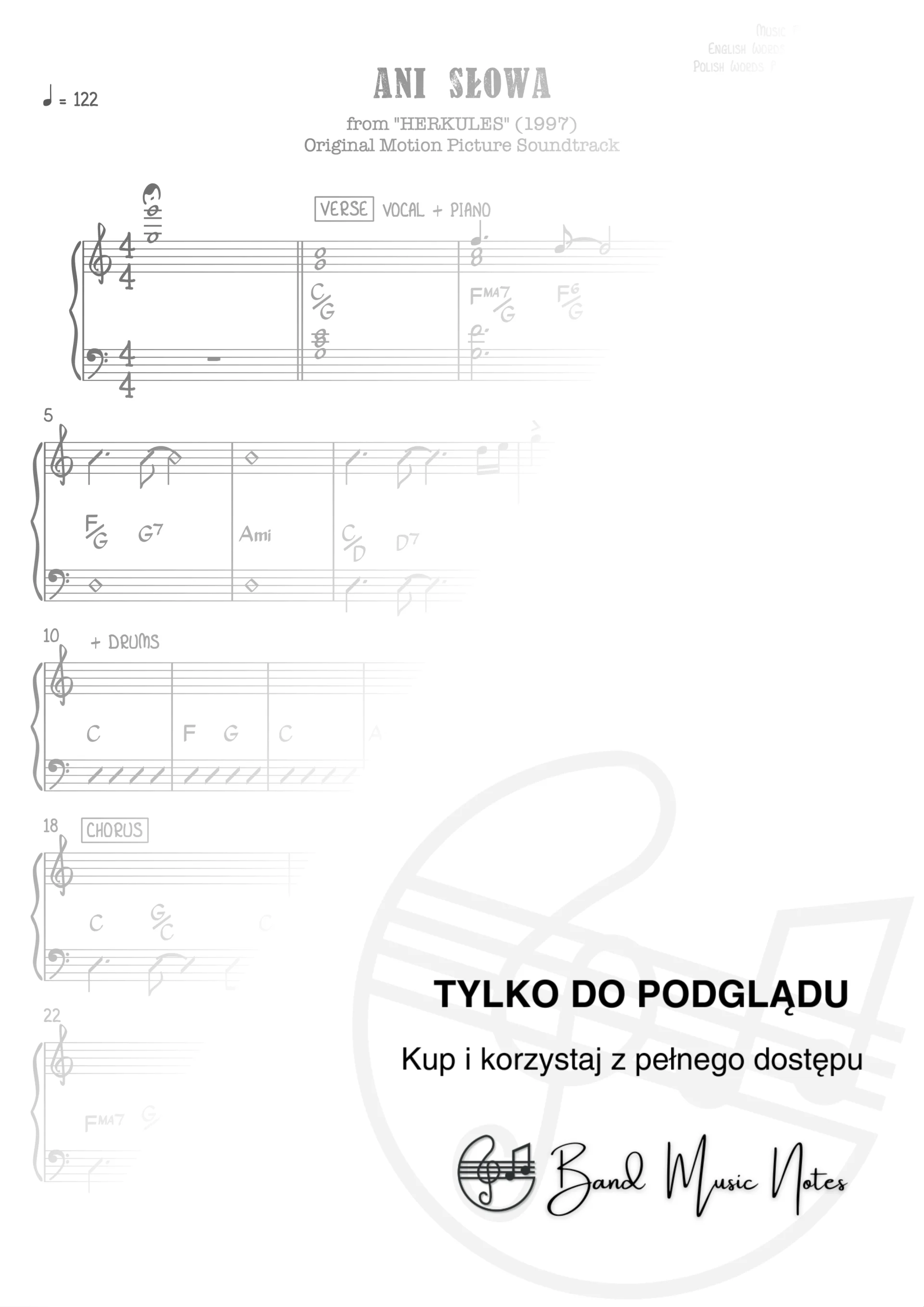 Natalia Kukulska - Ani słowa - Band Score_0001
