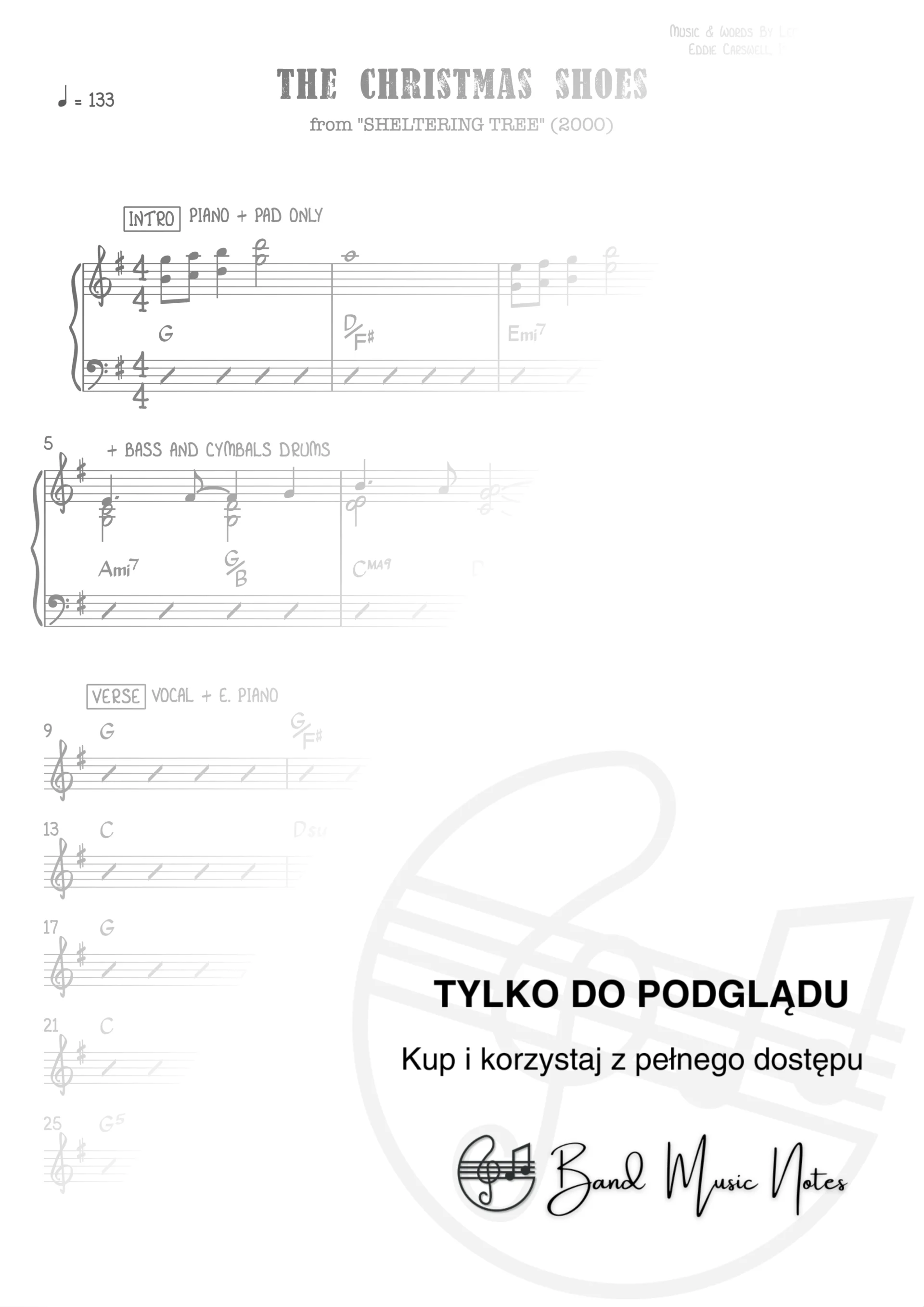 NewSong - The Christmas Shoes - Band Score_0001