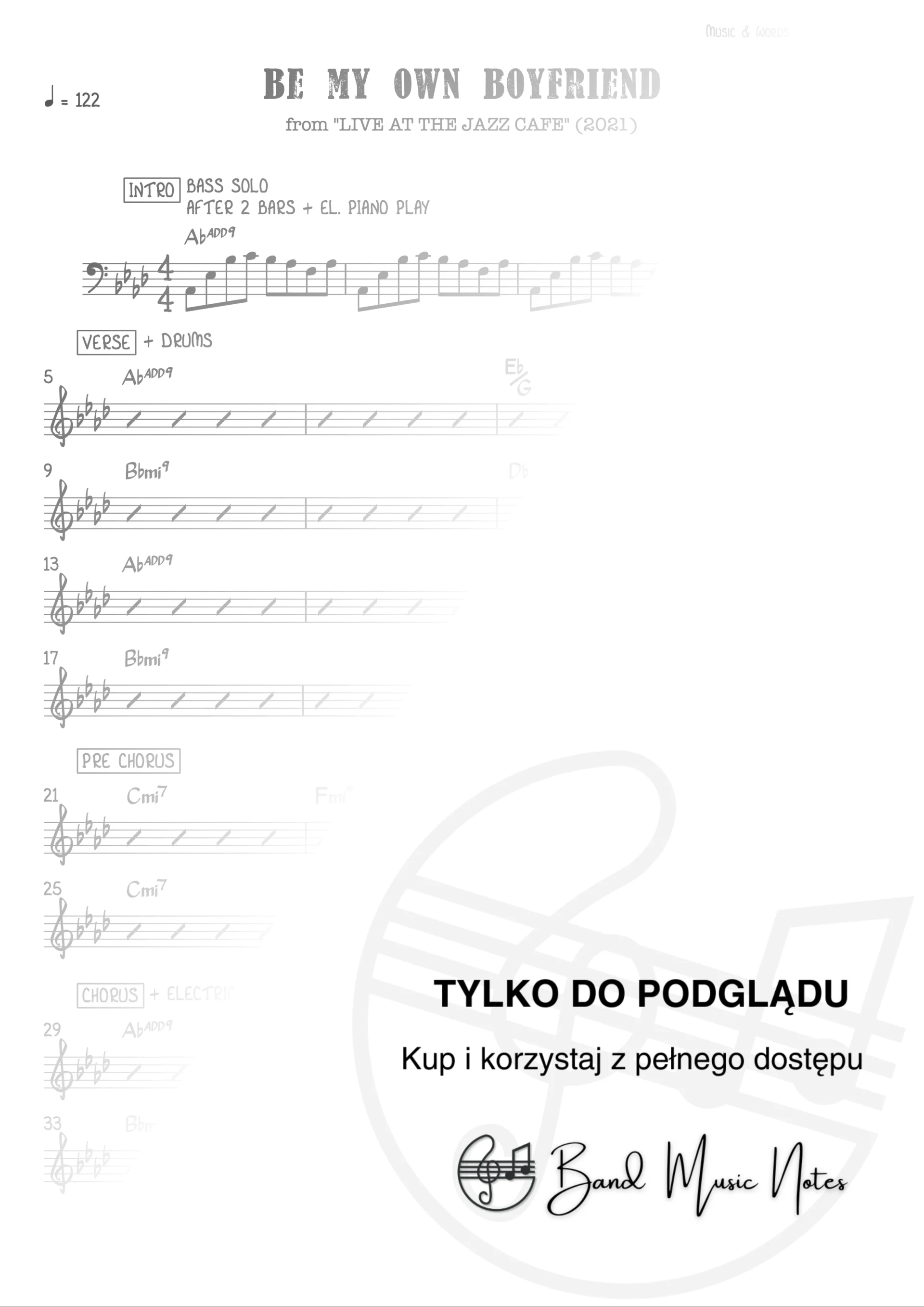 Olivia Dean - Be My Own Boyfriend - Band Score_0001