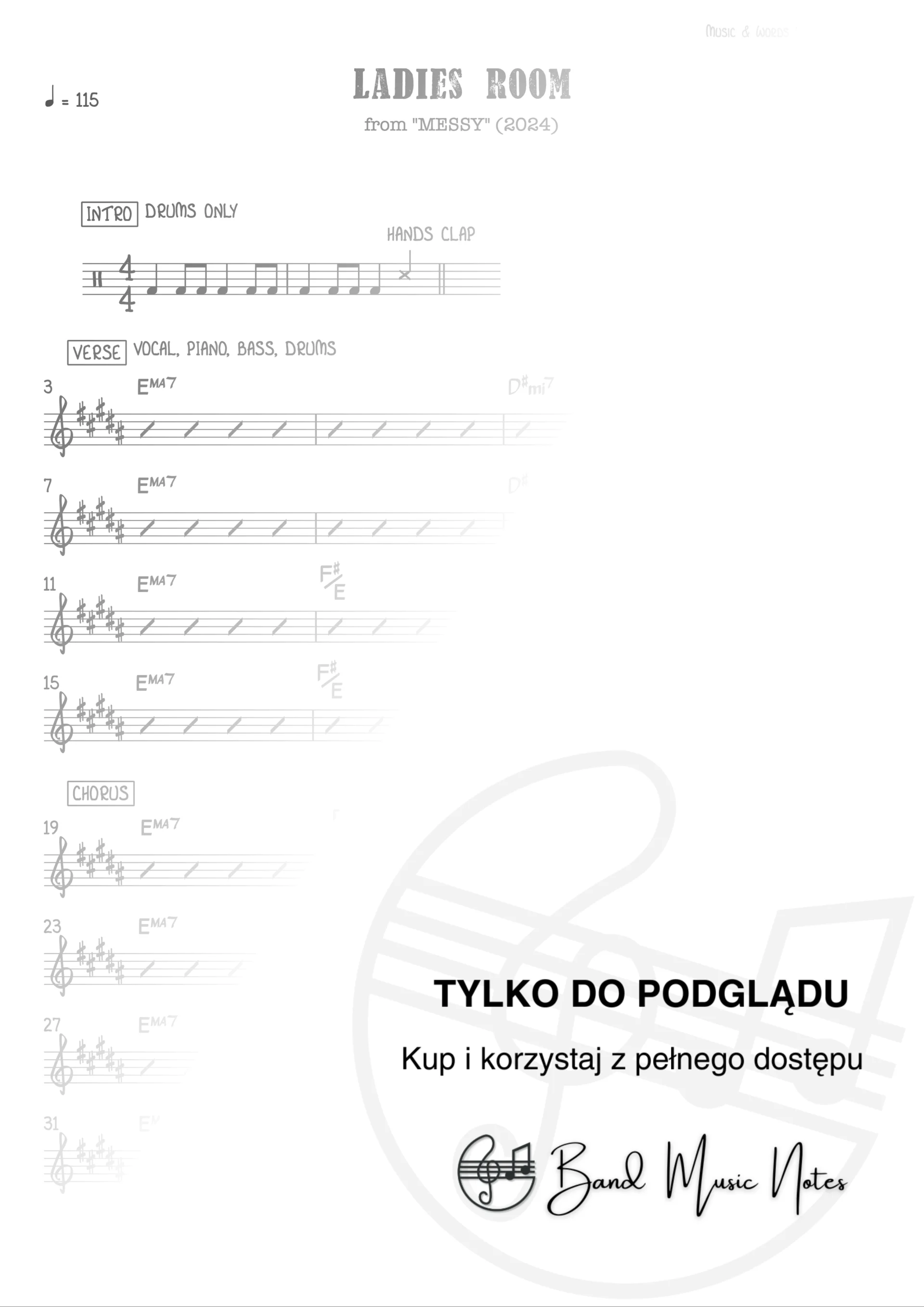 Olivia Dean - Ladies Room - Band Score_0001