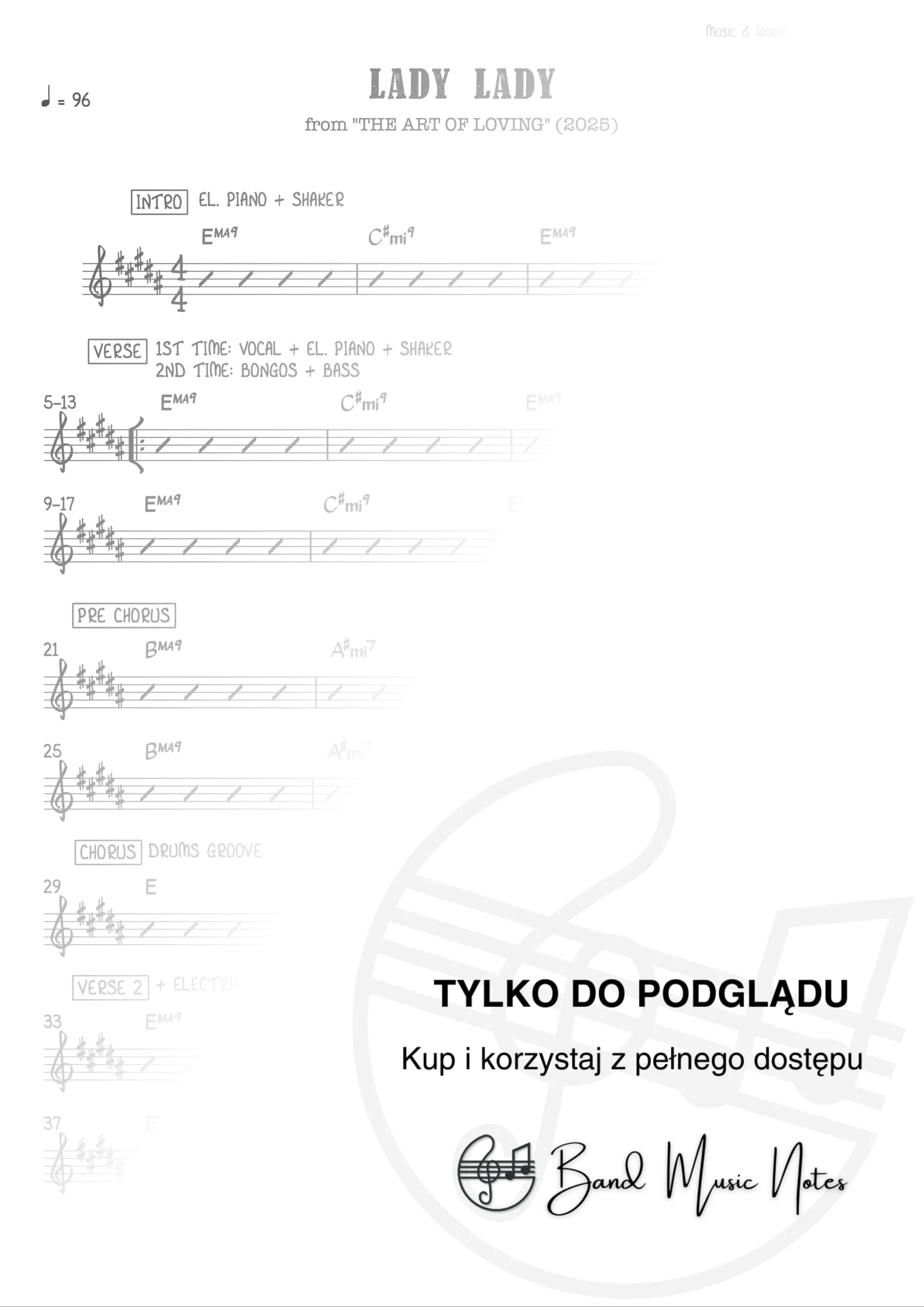 Olivia Dean - Lady Lady - Band Score_0001