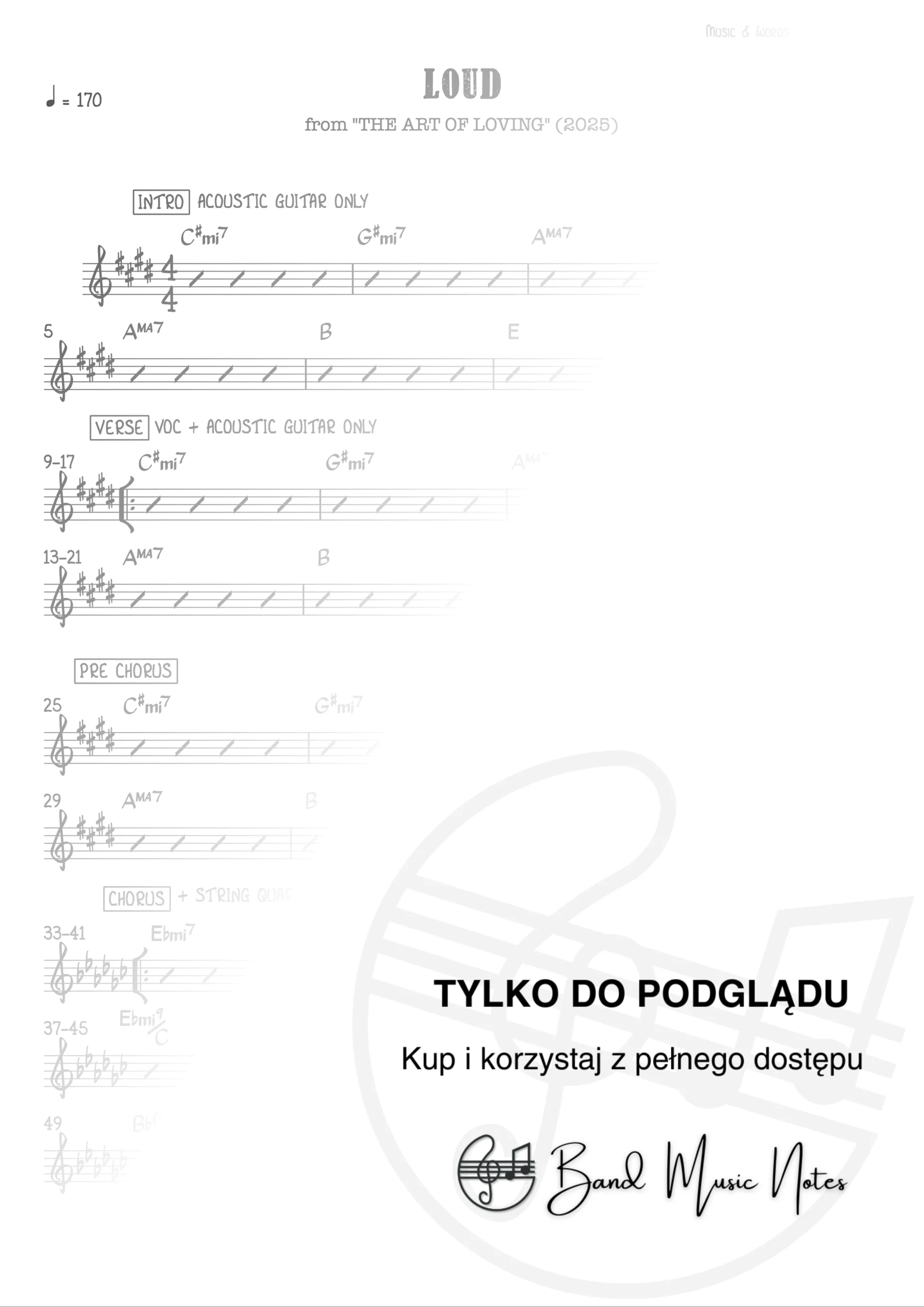 Olivia Dean - Loud - Band Score_0001