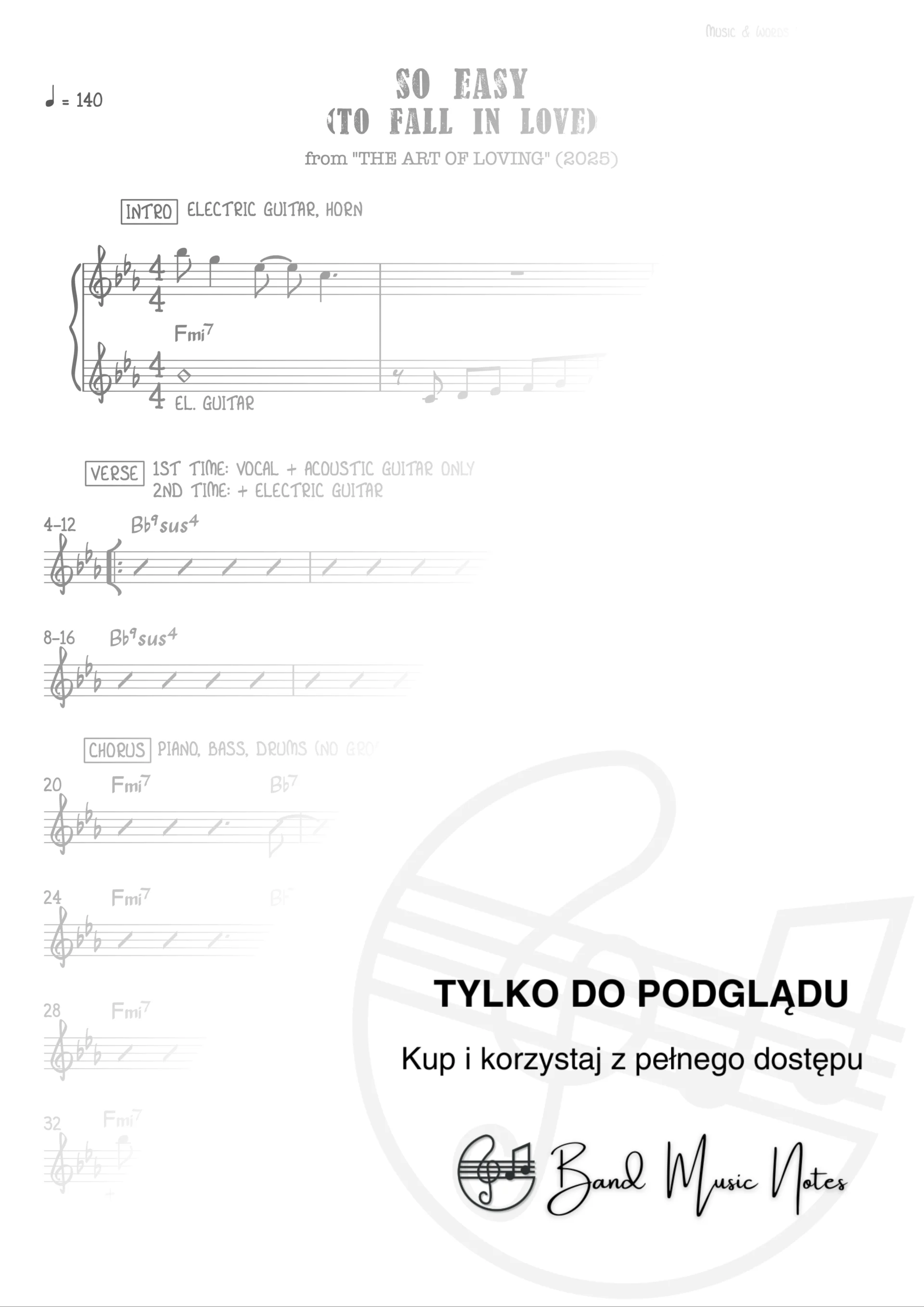 Olivia Dean - So Easy (To Fall In Love) - Band Score_0001