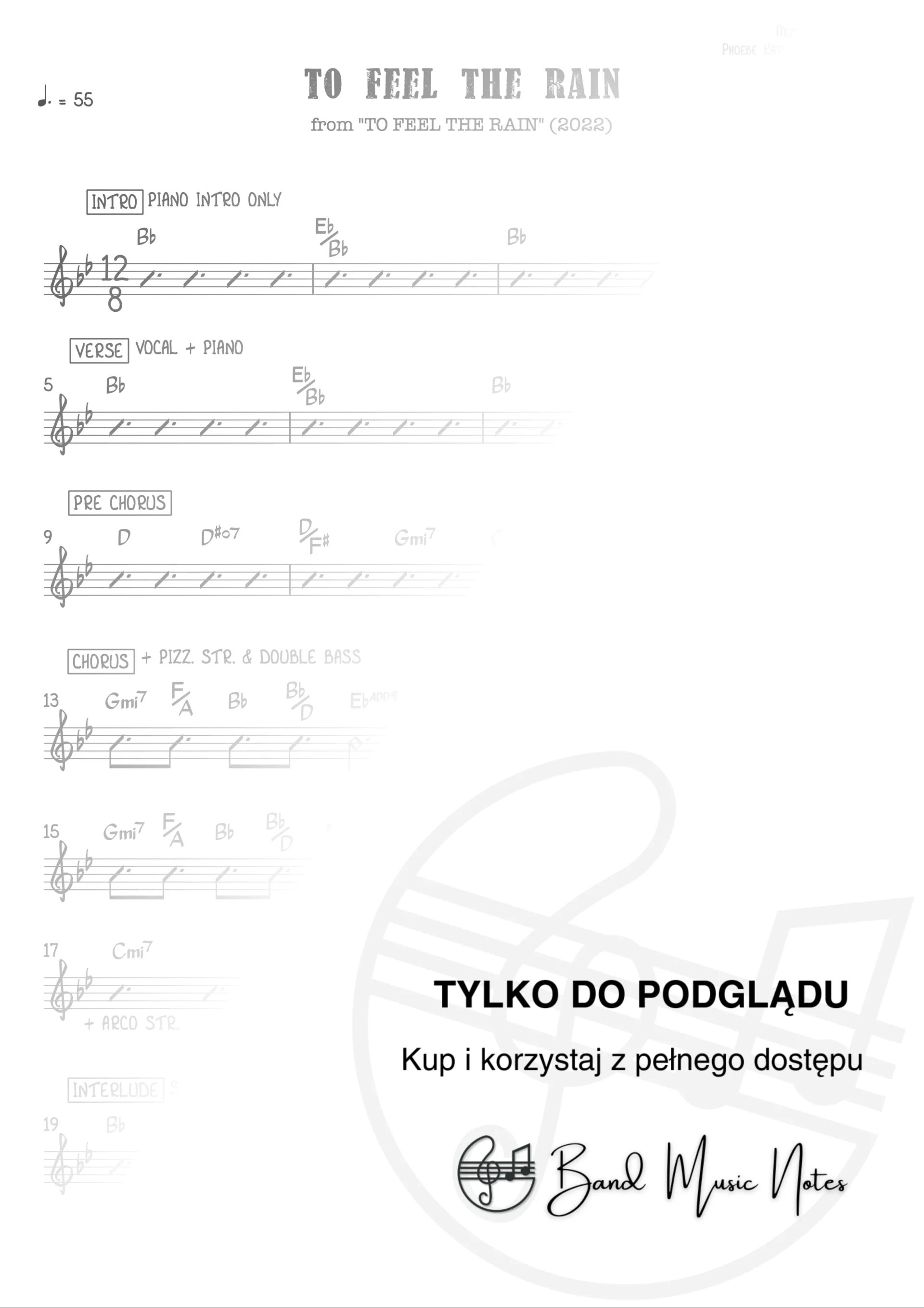 Phoebe Katis - To Feel the Rain - Band Score_0001