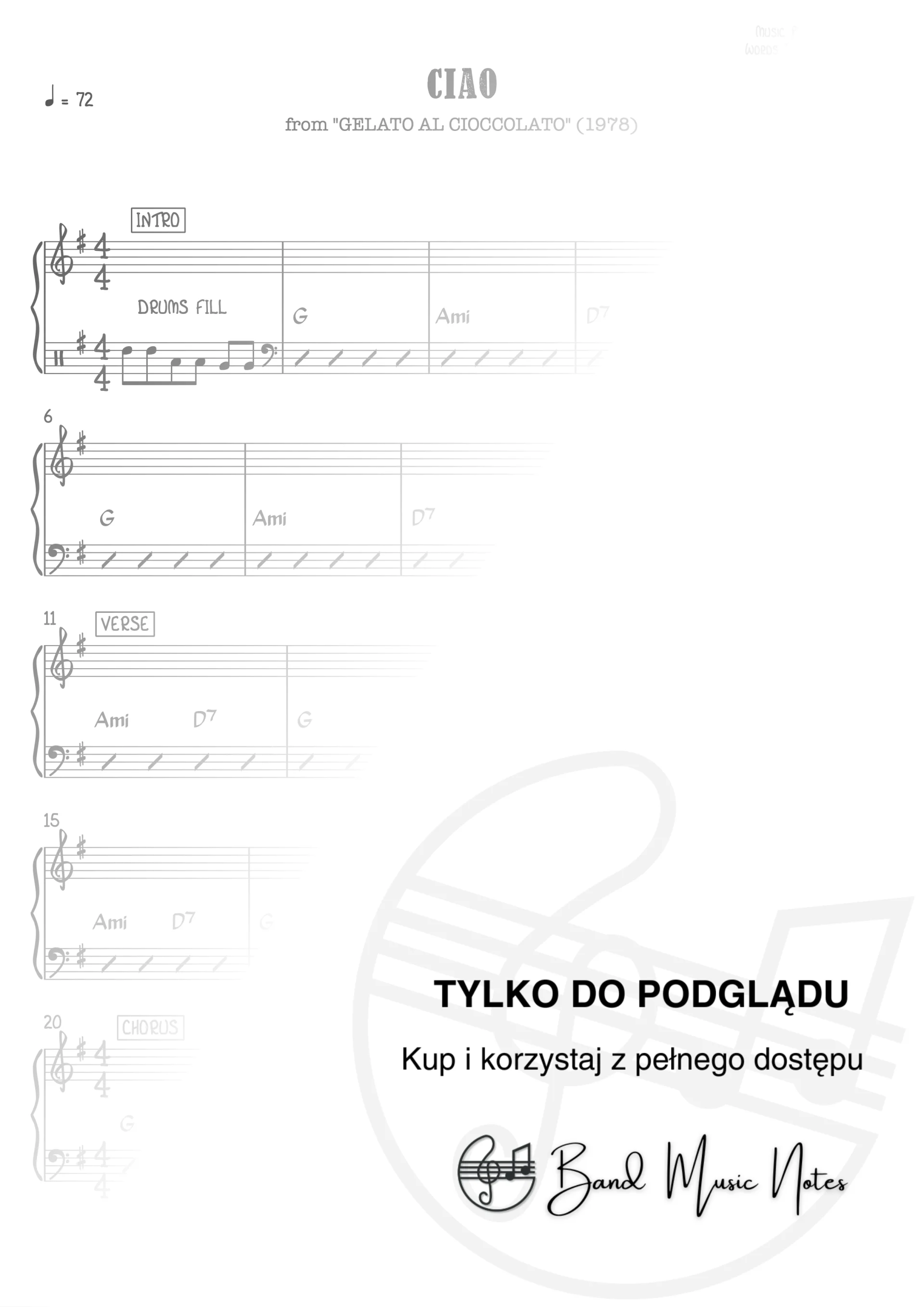 Pupo - Ciao - Band Score_0001
