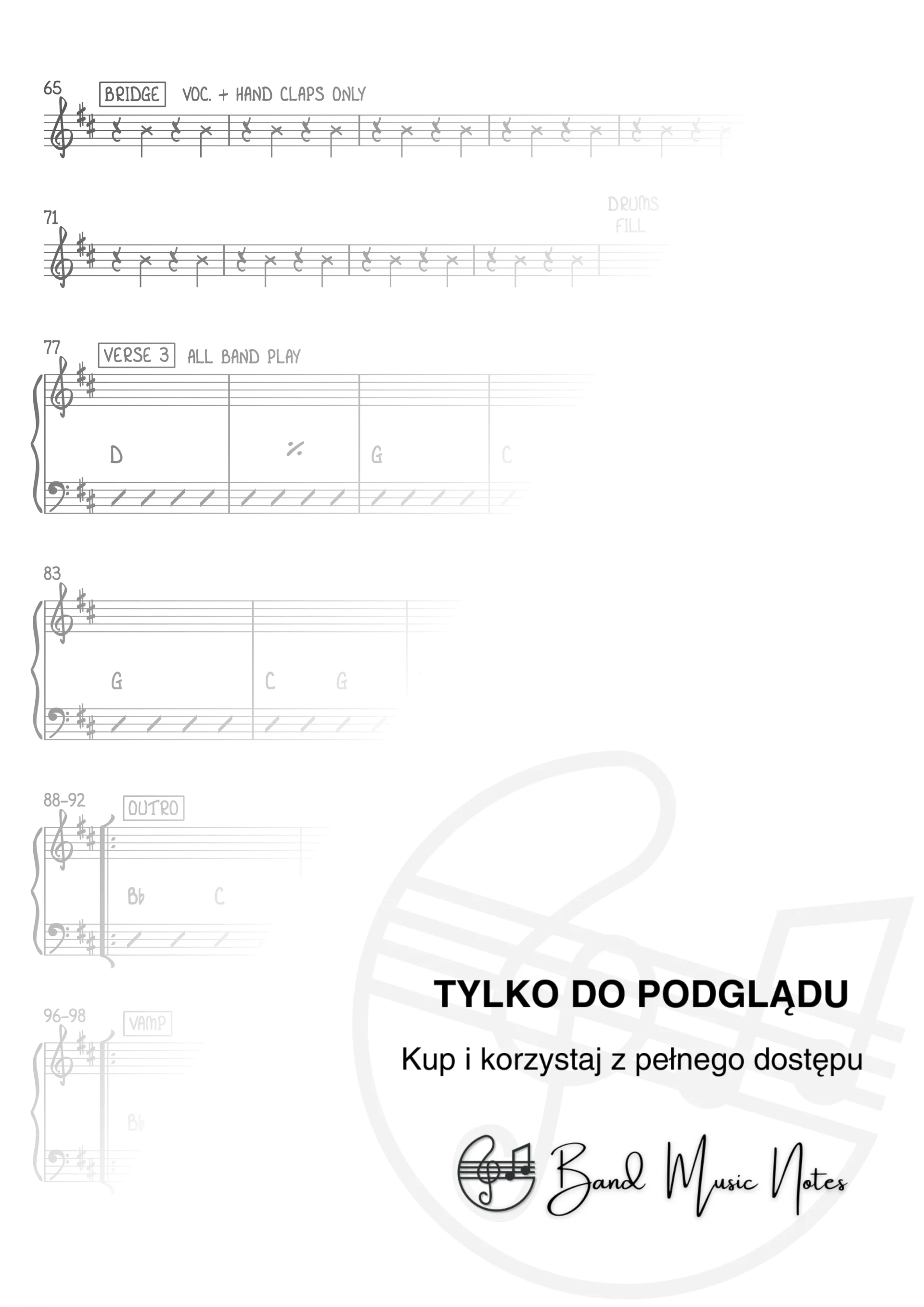 Queen - Crazy Little Thing Called Love - Band Score_0003