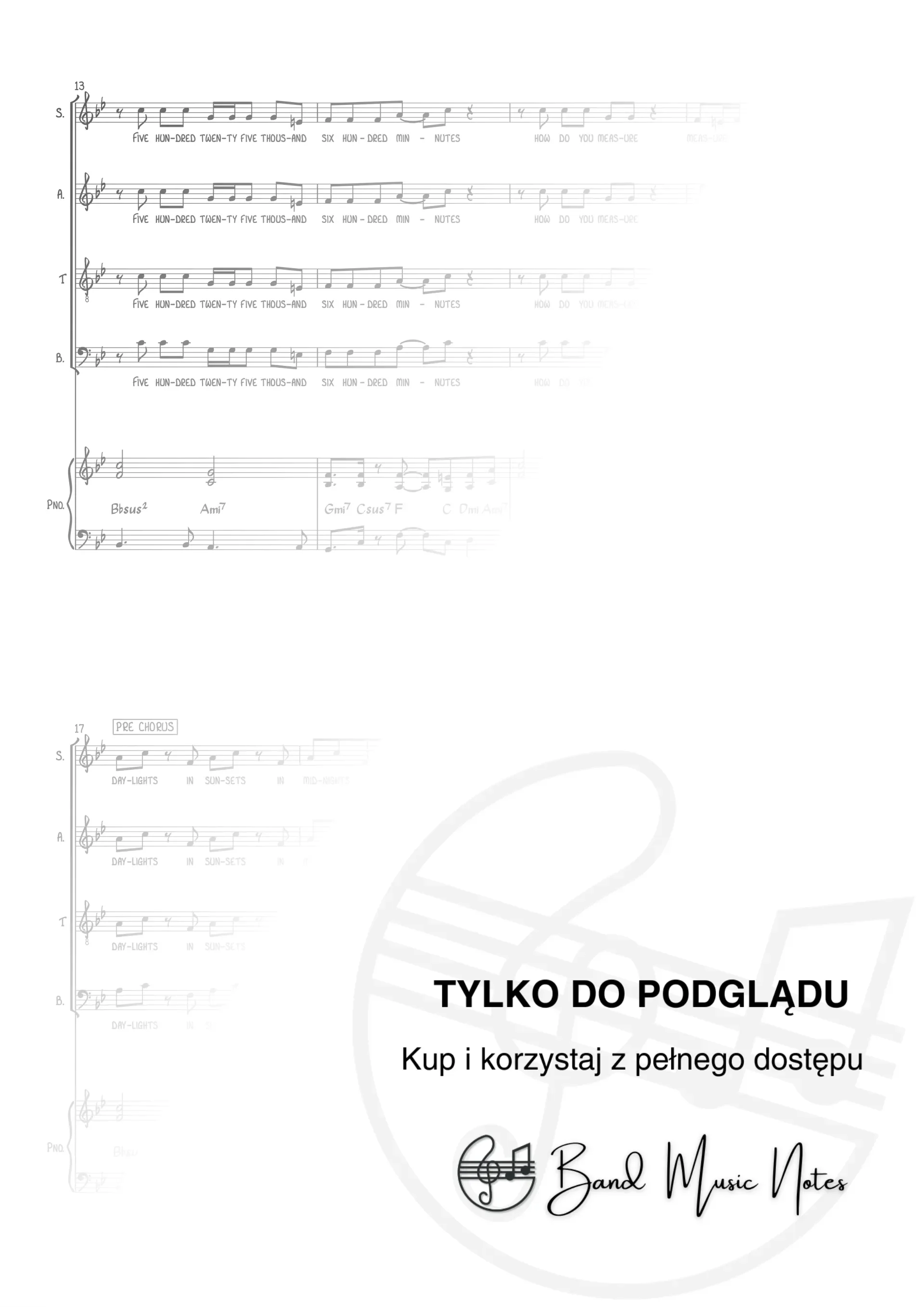 Rent - Seasons Of Love - Piano & Vocal Score_0002