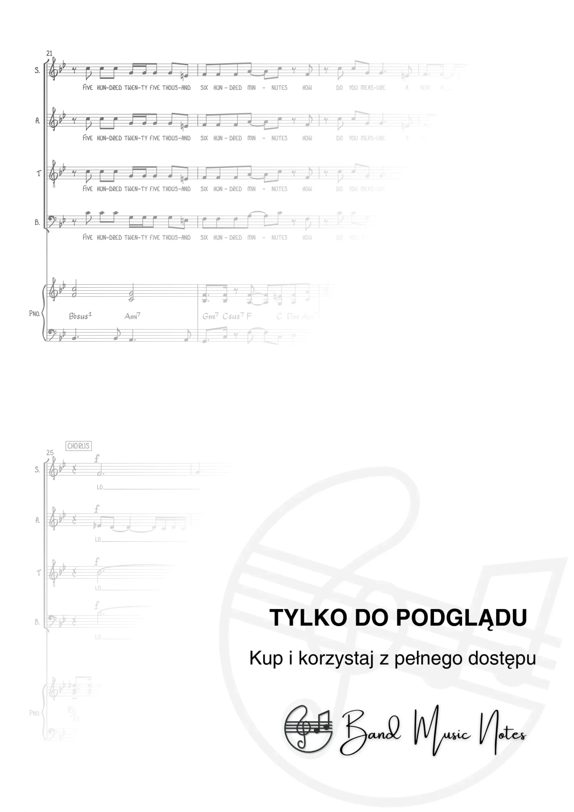 Rent - Seasons Of Love - Piano & Vocal Score_0003