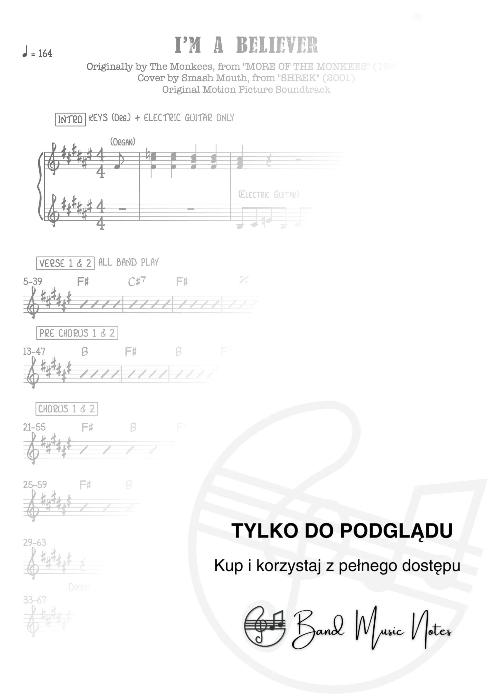 Smash Mouth - I'm A Believer - Band Score_0001
