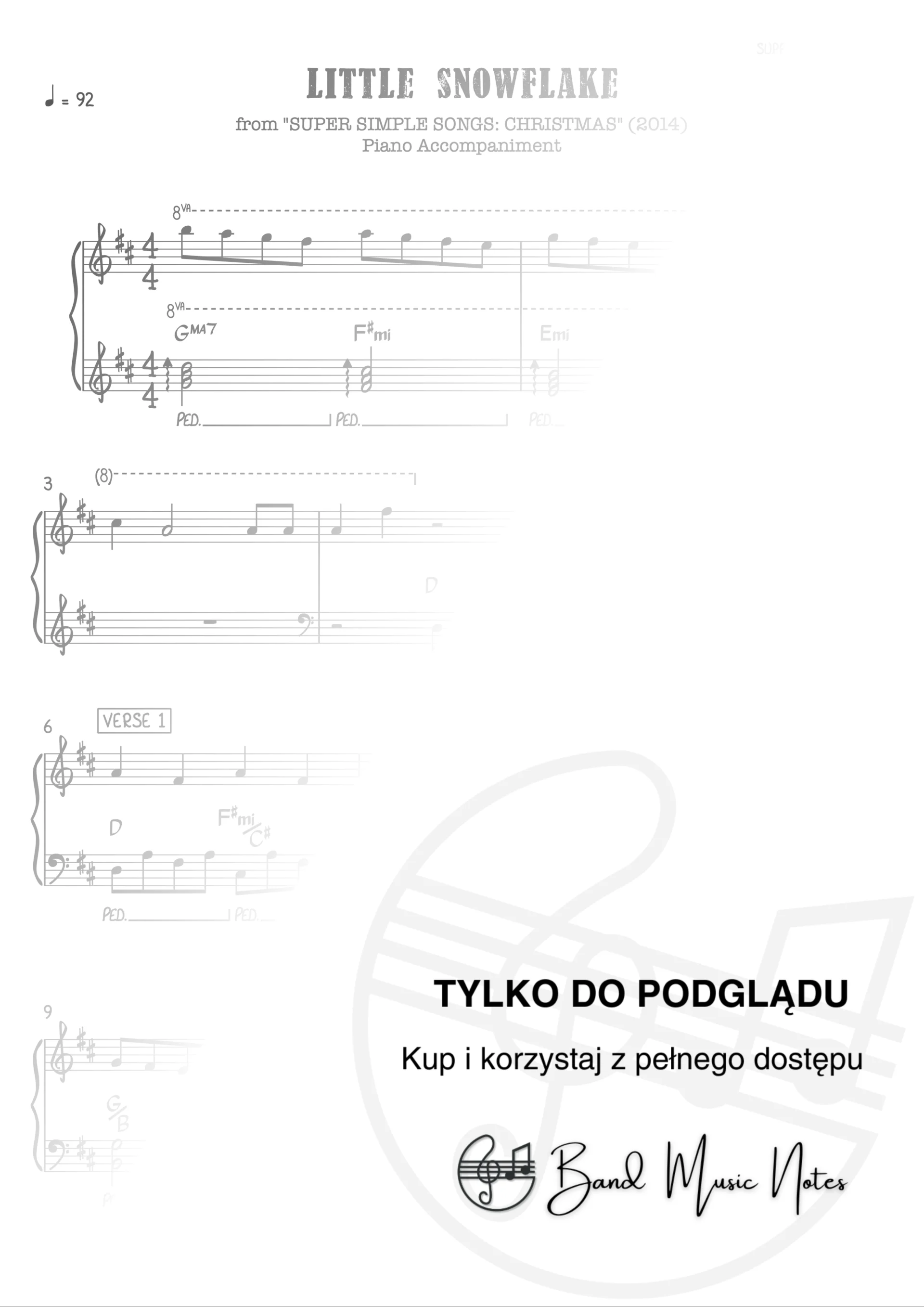 Super Simple Song - Little Snowflake - Piano Accompaniment_0001