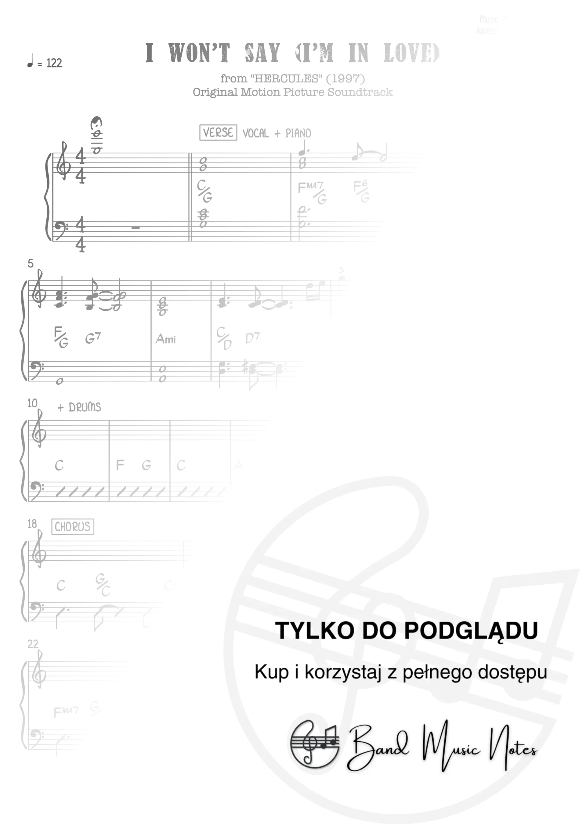 Susan Egan - I Won't Say (I'm In Love) - Band Score_0001