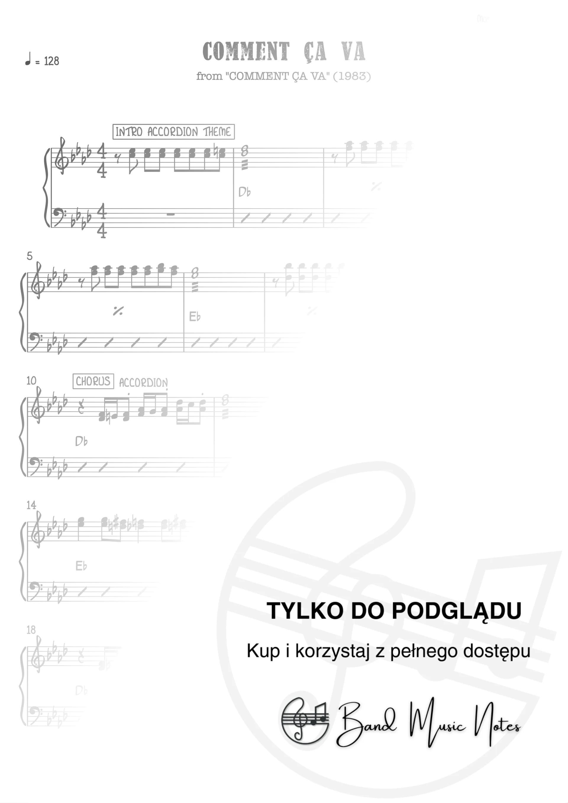 The Shorts - Comment ça va - Band Score_0001