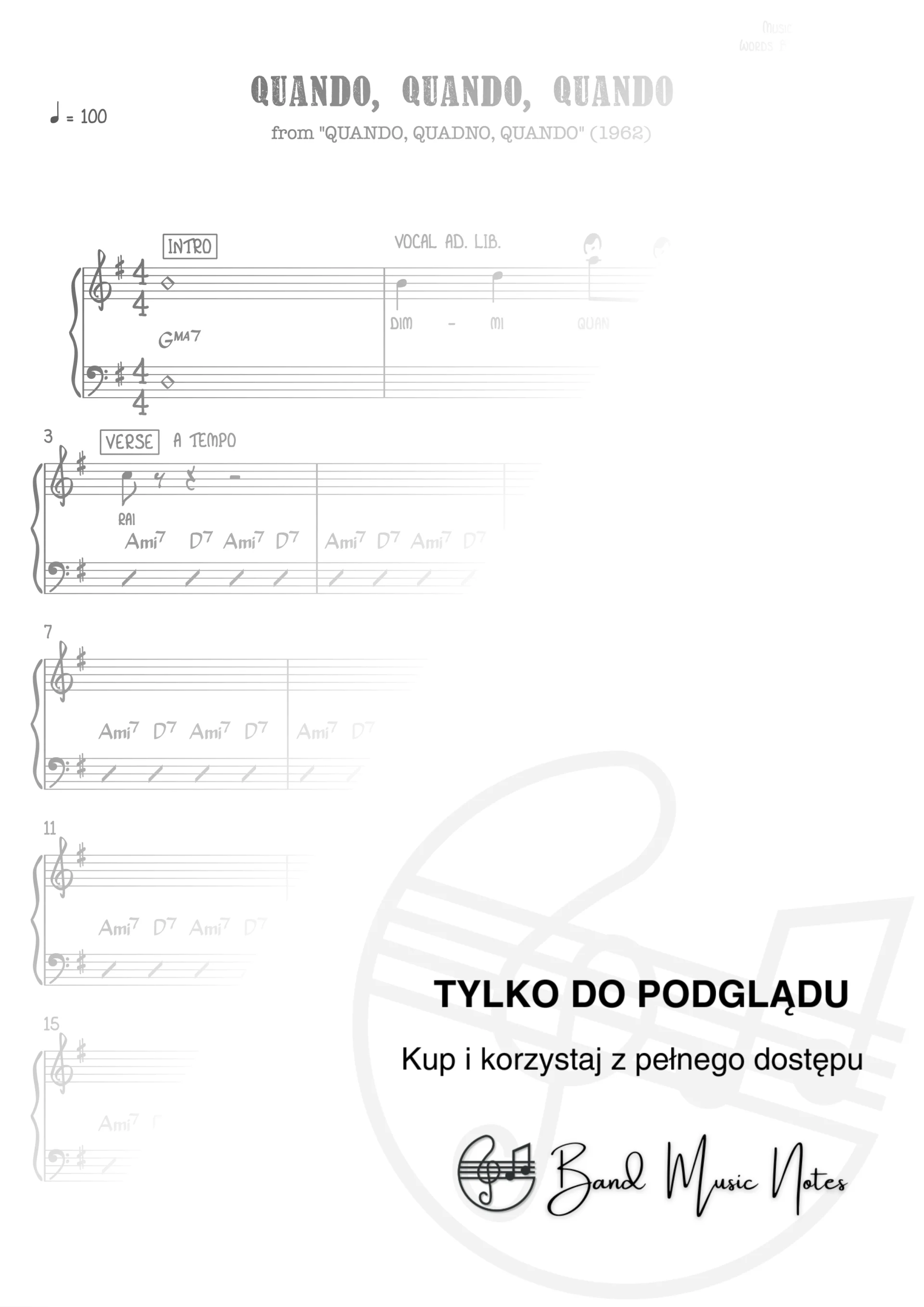 Tony Renis - Quando, Quando, Quando - Band Score_0001